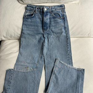 Zara high waisted wide leg jeans